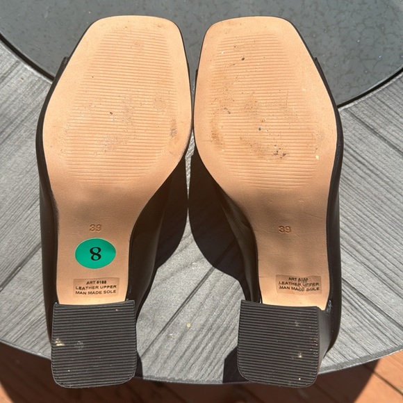 Black open toe sandals with block heel - Picture 6 of 6